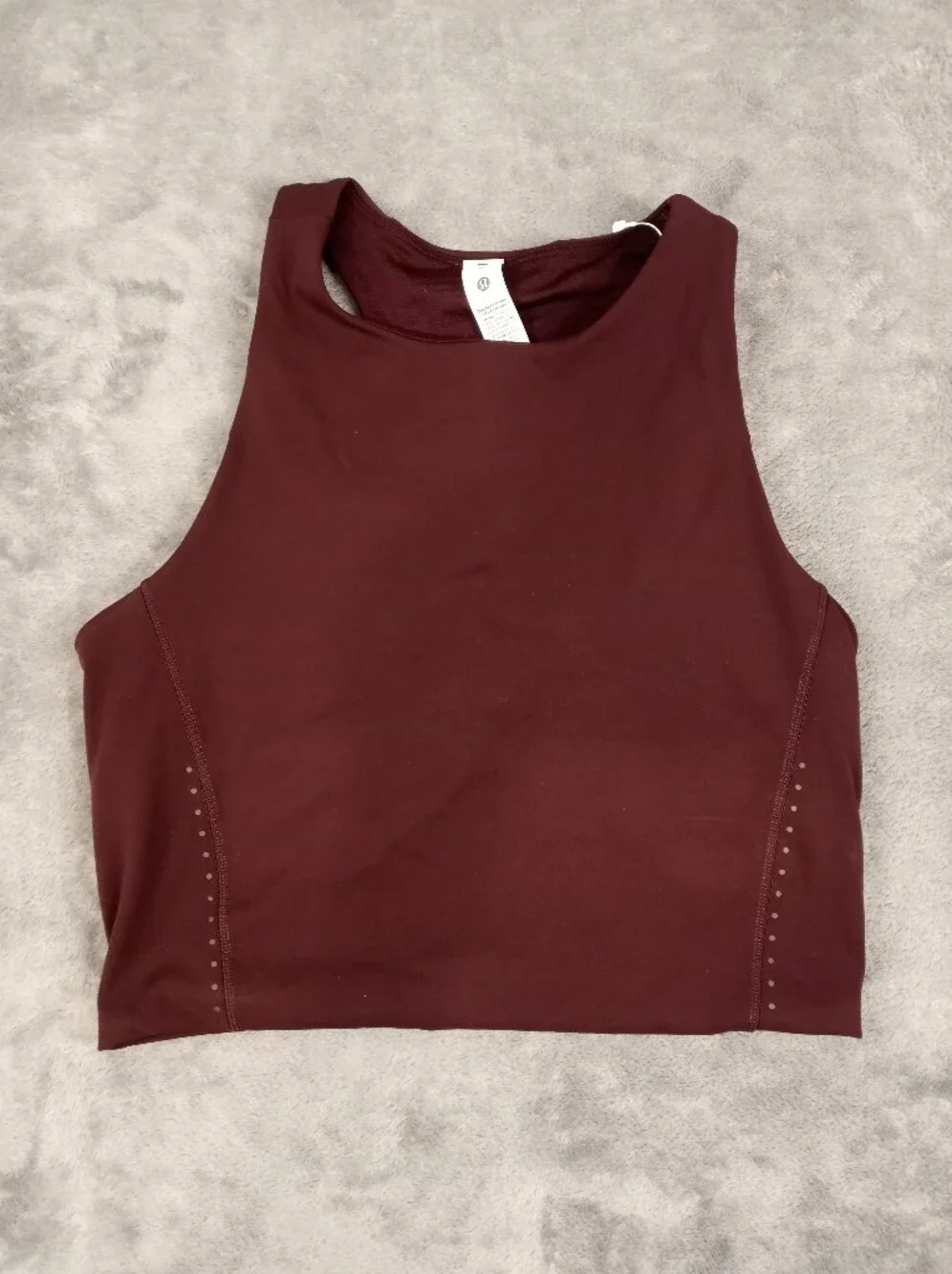 lululemon Womens athletica Deep Burgundy Performance Tank Top Size 8 NWT